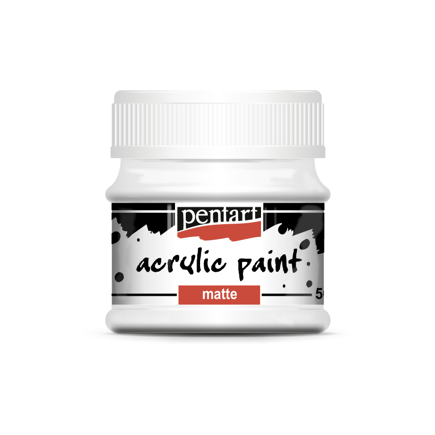 Acrylic paint matte 100 ml titanium white