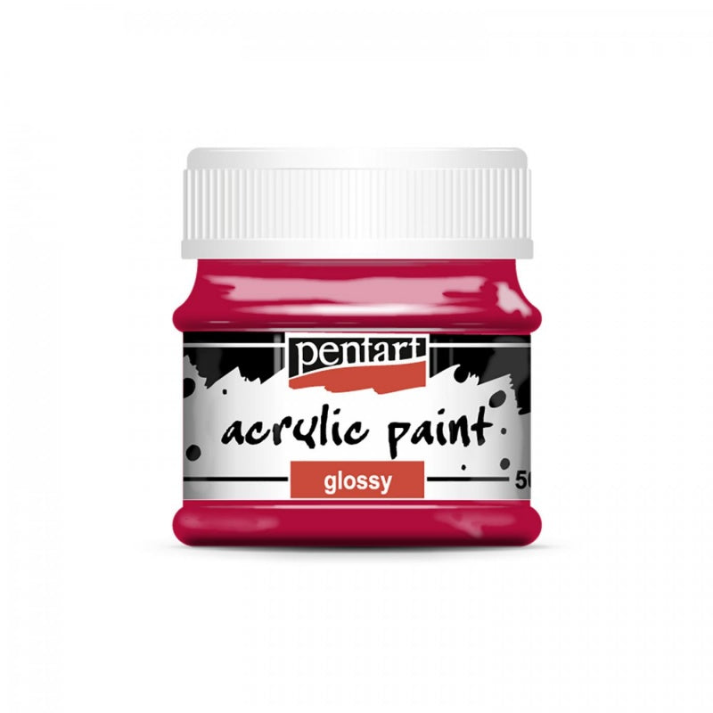 Acrylic paint glossy carmine