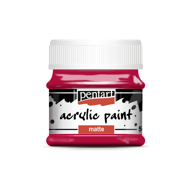 Acrylic paint matte 50 ml carmine