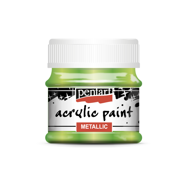 Acrylic paint metallic 50 ml light green