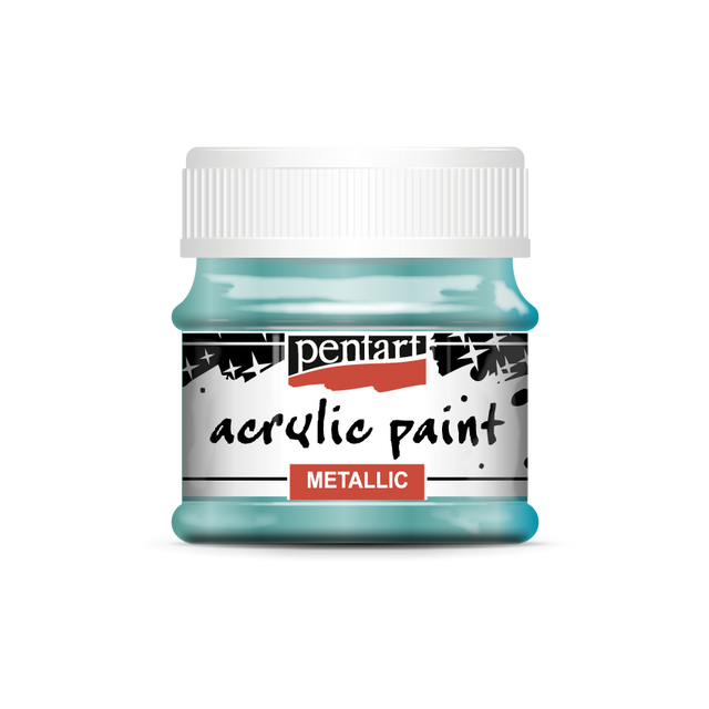 Acrylic paint metallic 50 ml turquoise