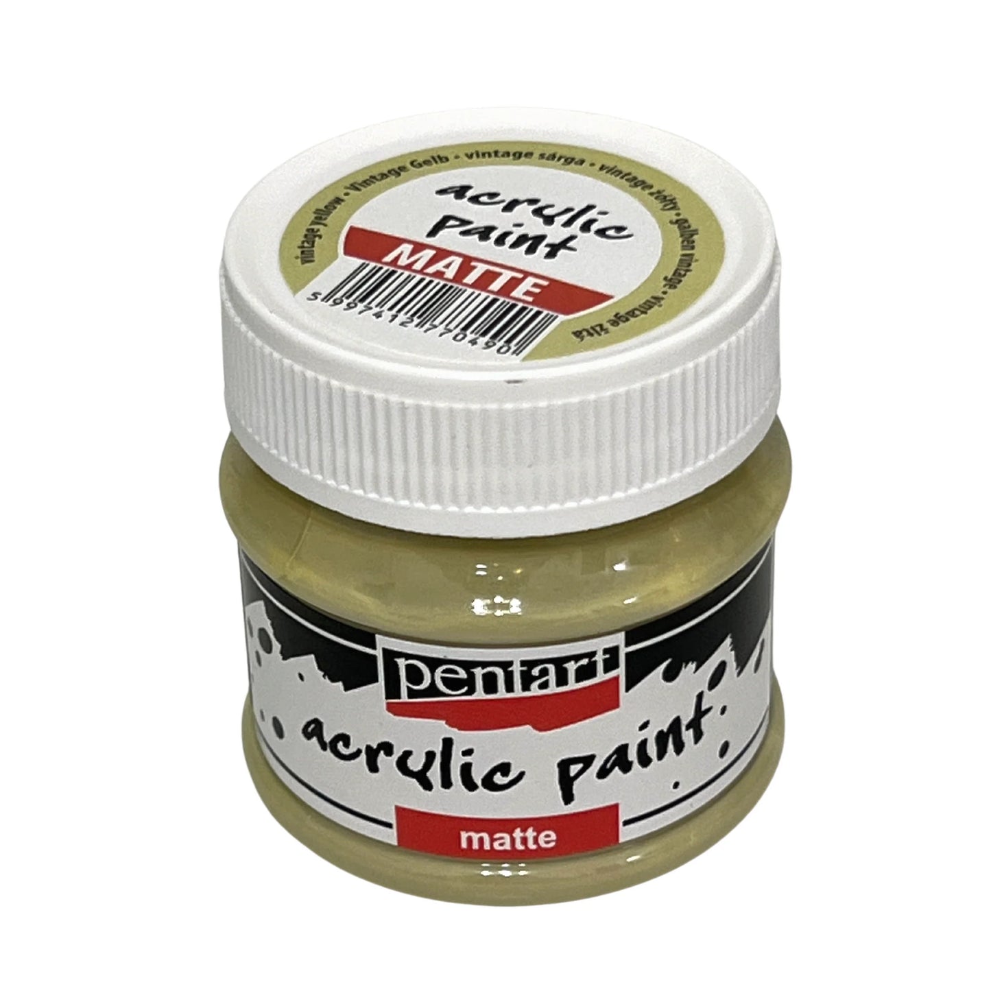Acrylic paint matte 50 ml vintage yellow