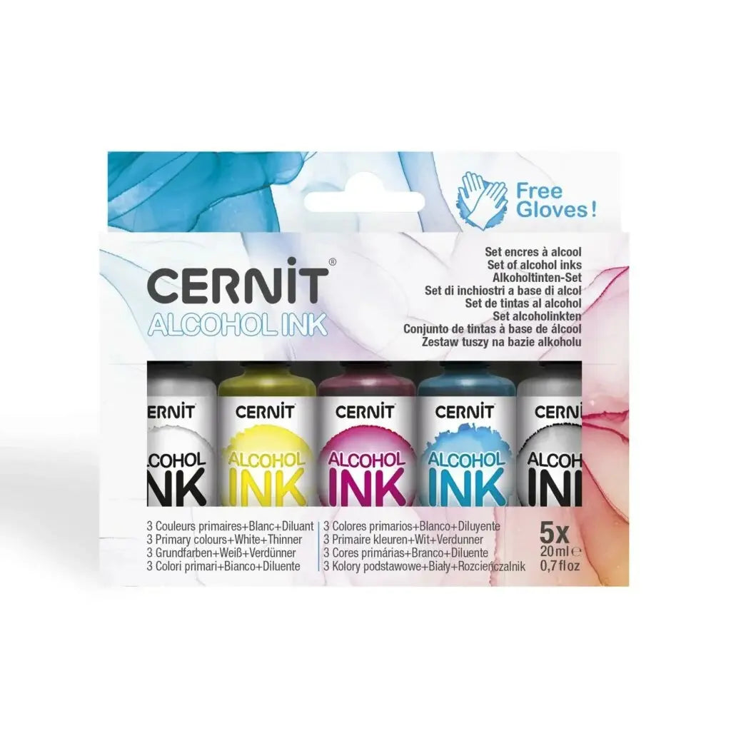 Cernit Alcohol Ink – Kit med basfärger