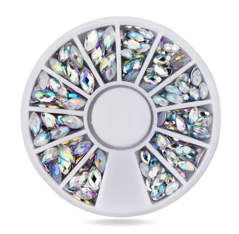 Rhinestone - holographic oval