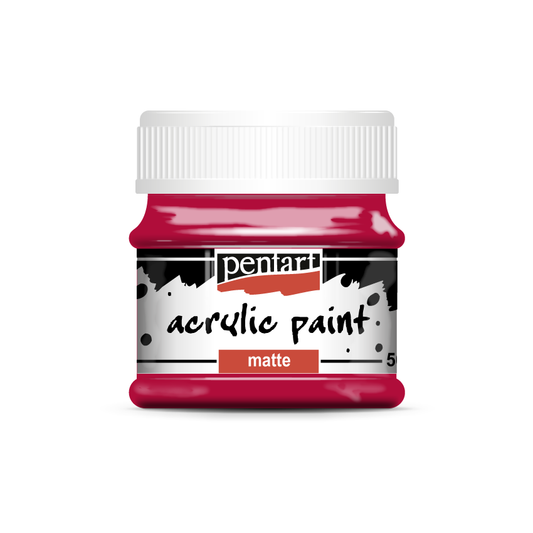 Acrylic paint matte 50 ml carmine