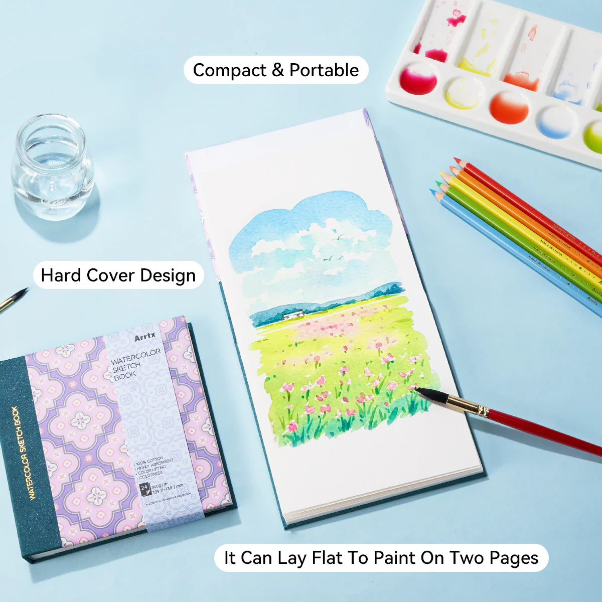 Arrtx Watercolor Sketch Book
