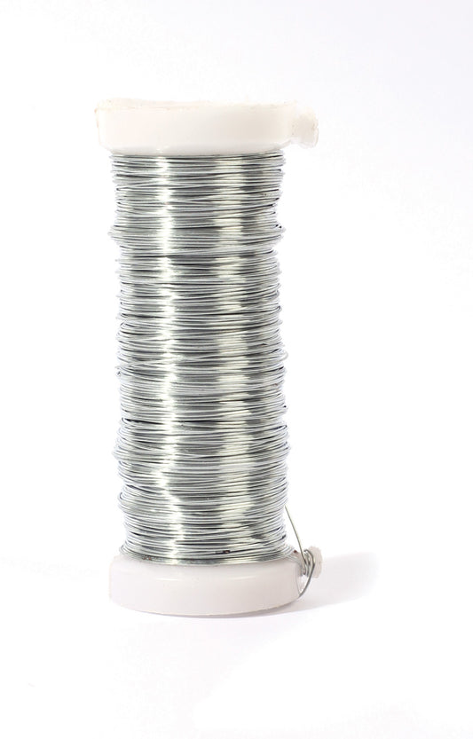 Metalltråd silver – 30 m, Ø 0,3 mm