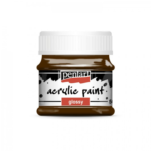 Acrylic paint glossy dark brown