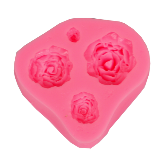 Silicone mold - soft - roses x 4