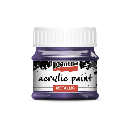 Acrylic paint metallic 50 ml silver purple