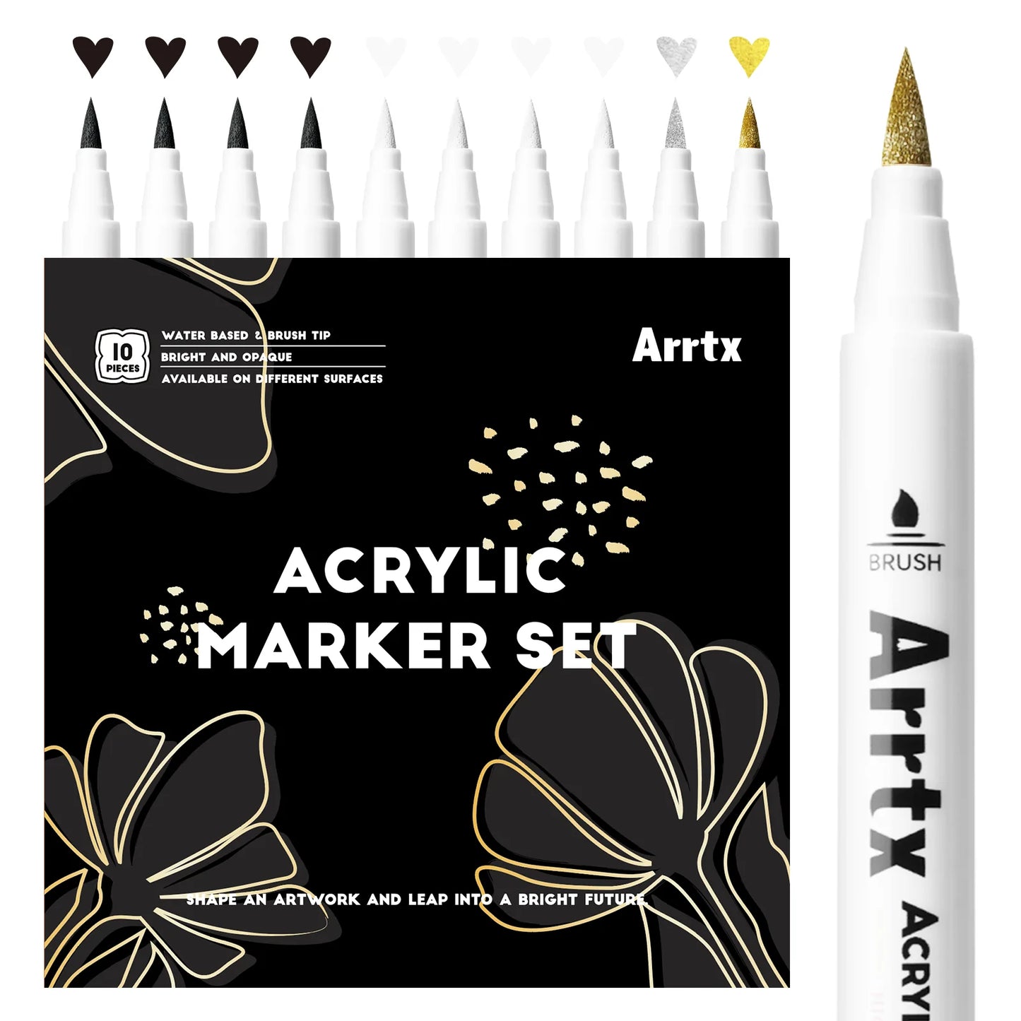 Arrtx Acrylic Marker Pen 10-pack