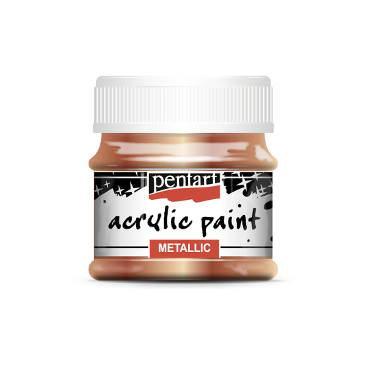 Acrylic paint metallic 50 ml antique-copper – köp hos Konstnärsfabriken