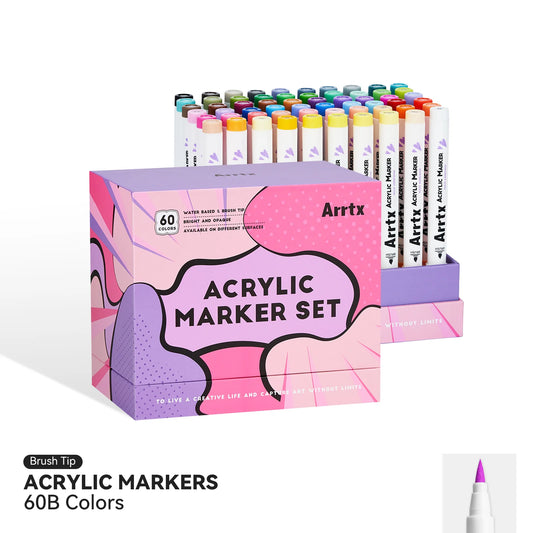 Arrtx Akrylpennor 60B – Anime Colors Brush Tip