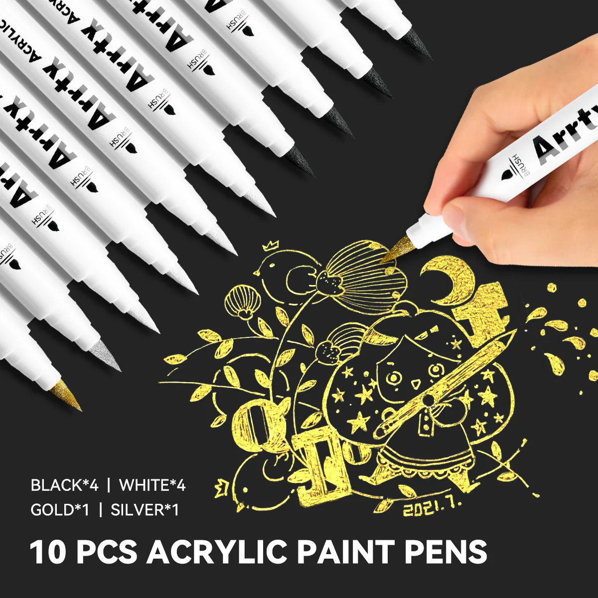 Arrtx Acrylic Marker Pen 10-pack