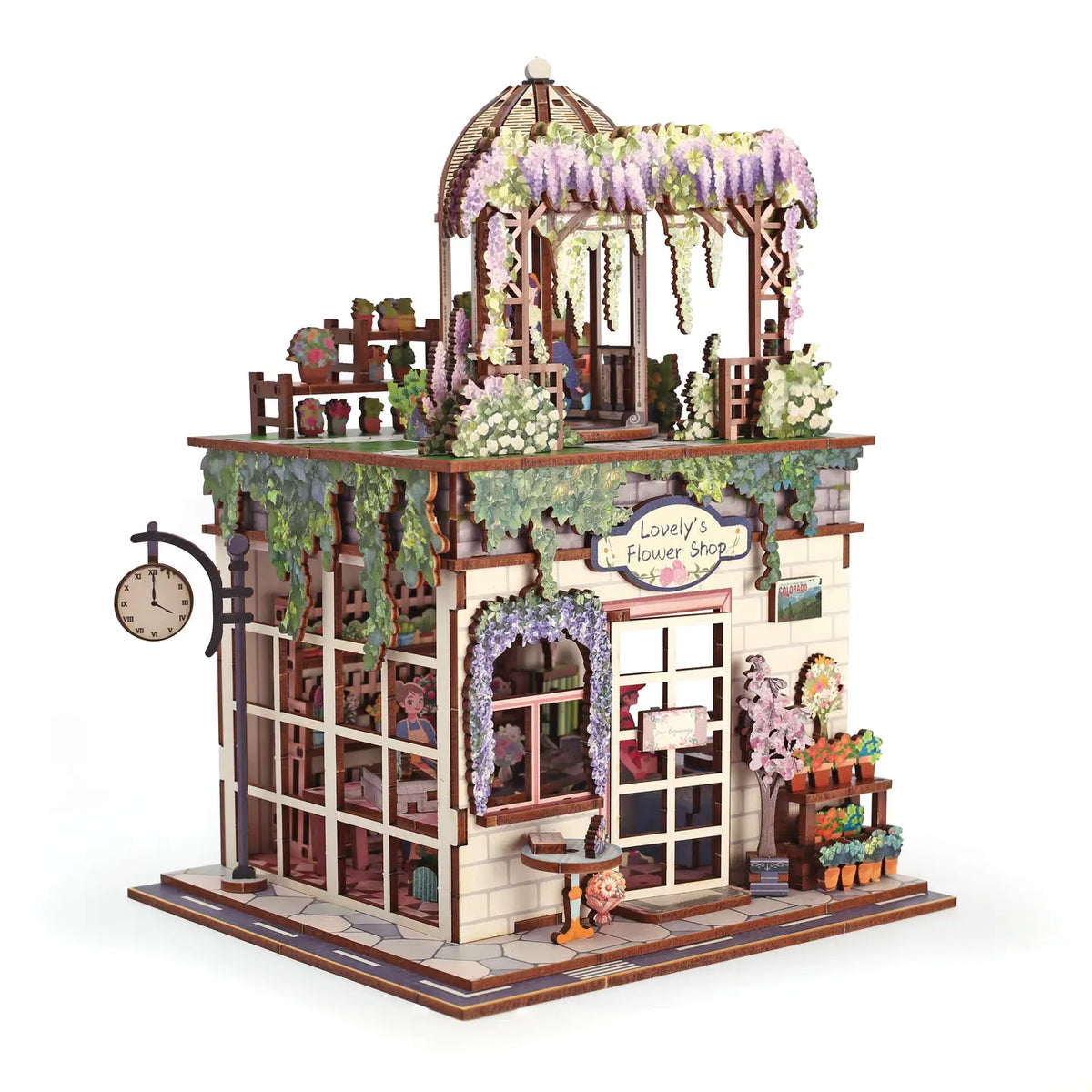 Flower Shop – 3D-modell i trä