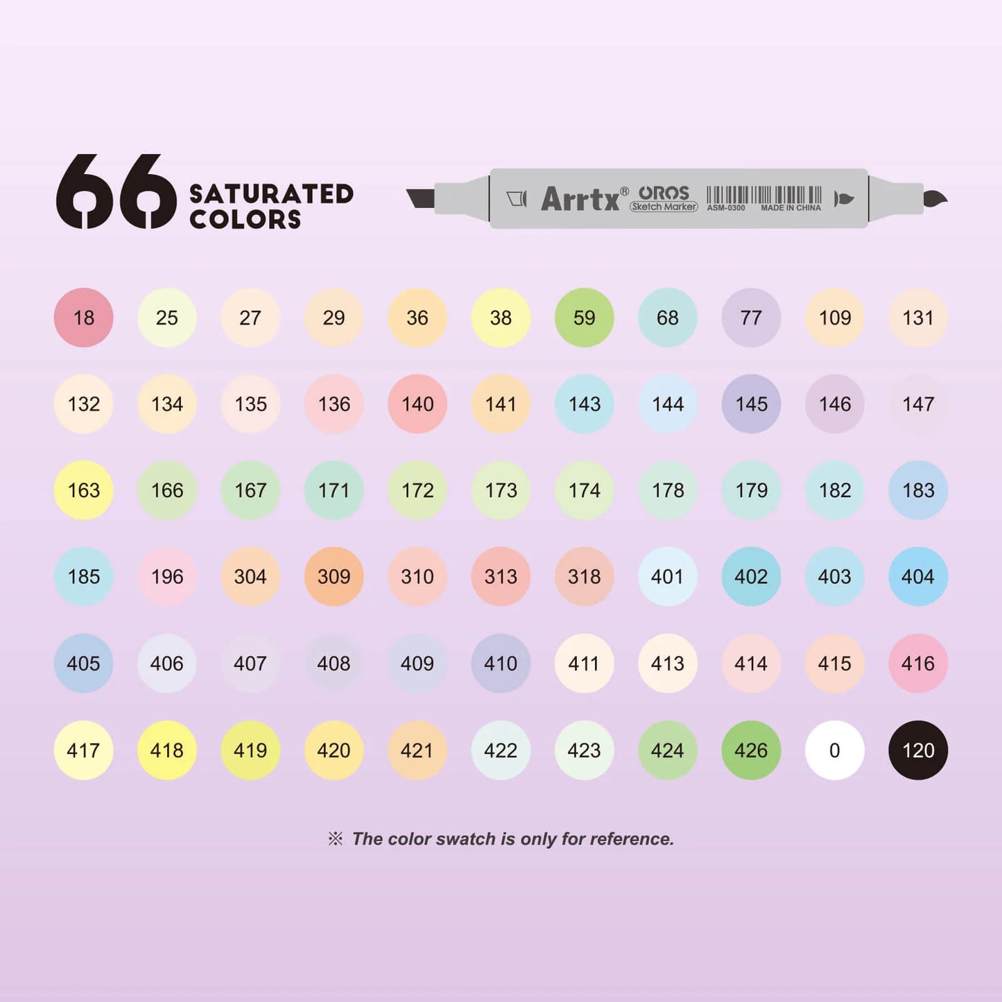 Arrtx Pastel 66 Alcohol Markers