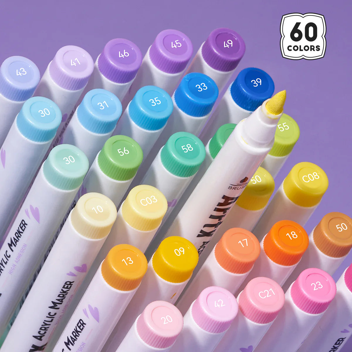 Arrtx Akrylpennor 60B – Anime Colors Brush Tip
