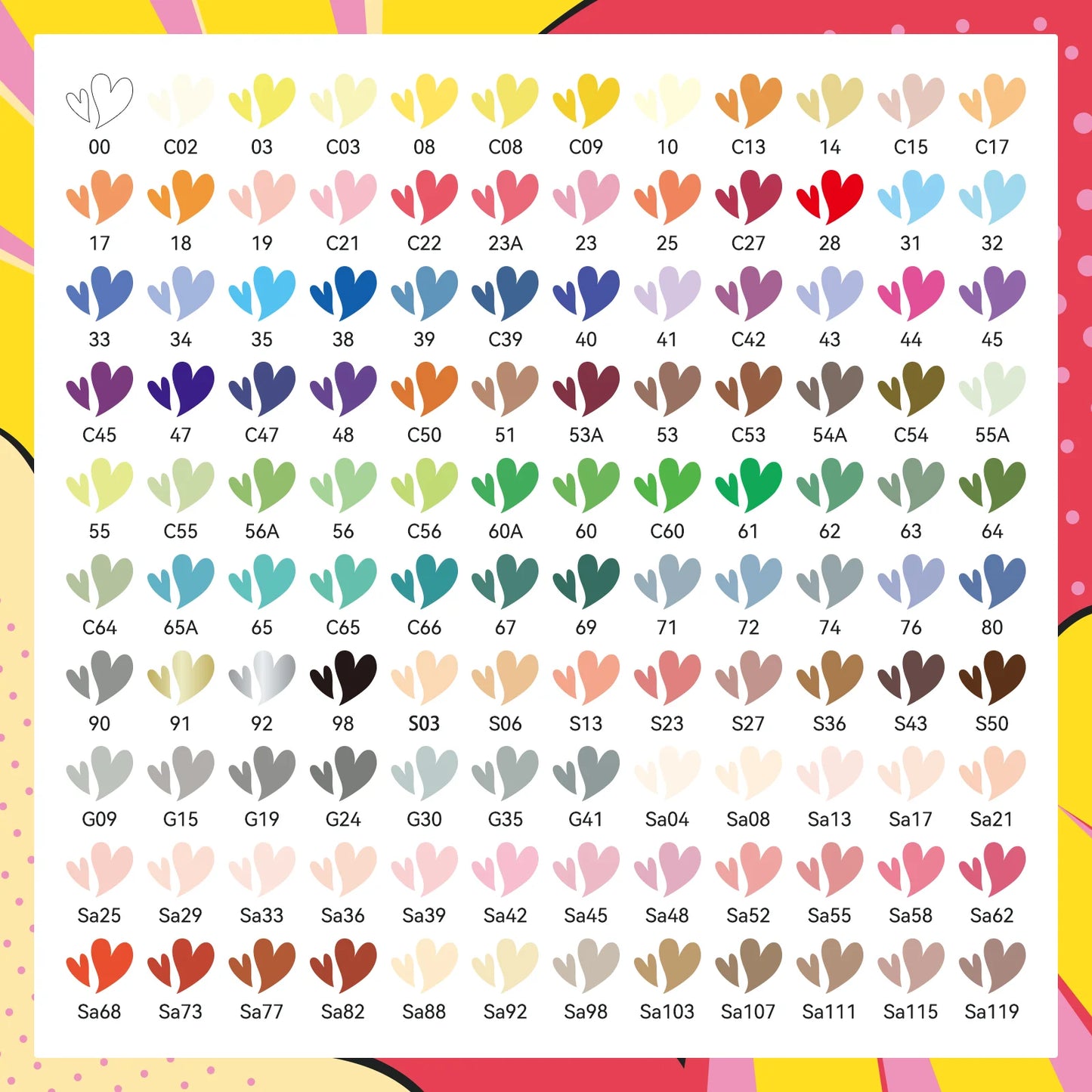 Arrtx Akrylpennor 120A – Anime Colors Brush Tip