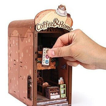Cosy Coffee – 3D-modell i trä med LED