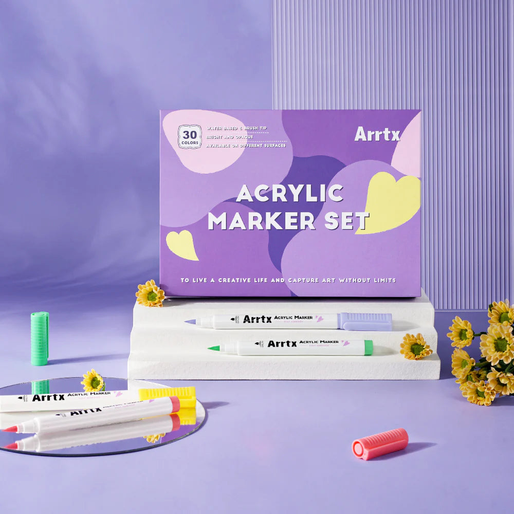 Arrtx Akrylpennor – 30 Pastellfärger