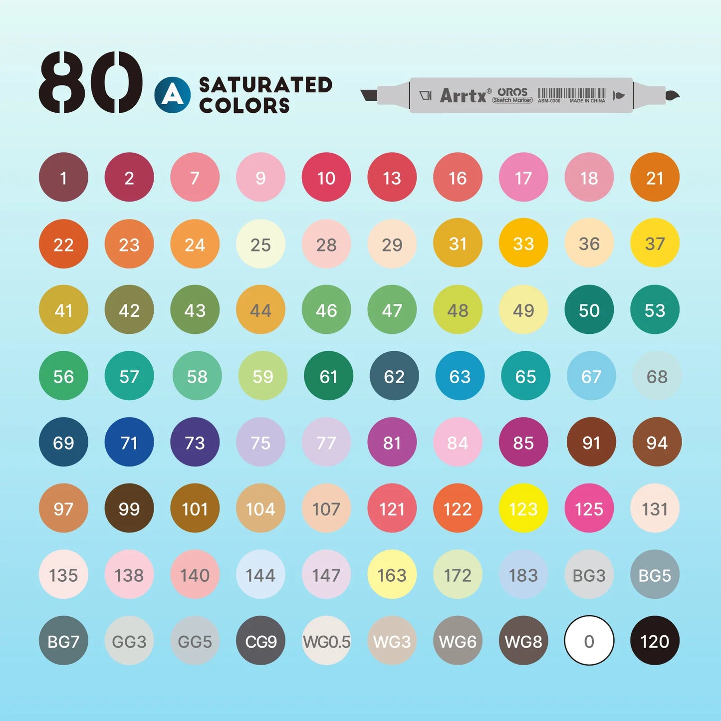 Arrtx Oros 80 Alcohol Markers