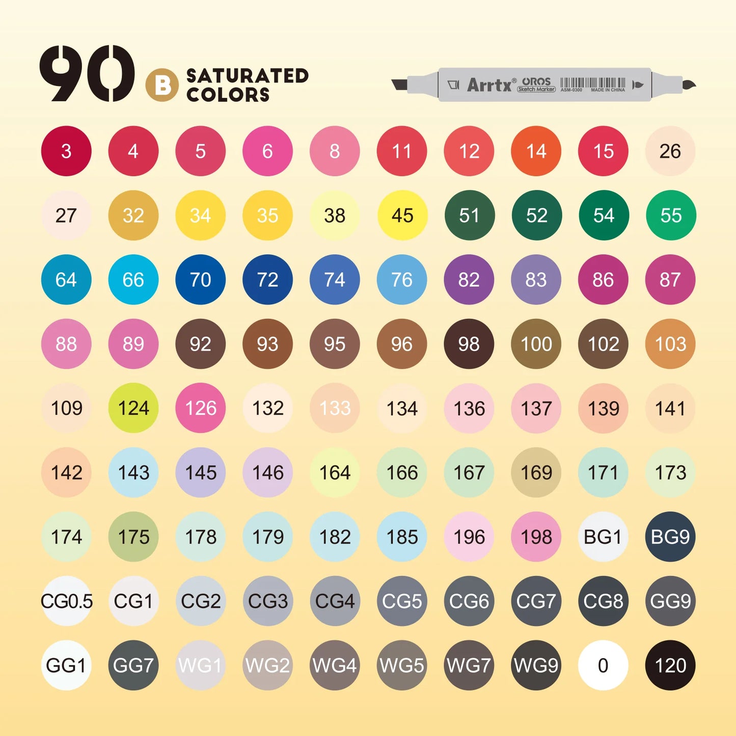 Arrtx Oros 90 Alcohol Markers