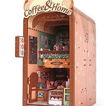 Cosy Coffee – 3D-modell i trä med LED