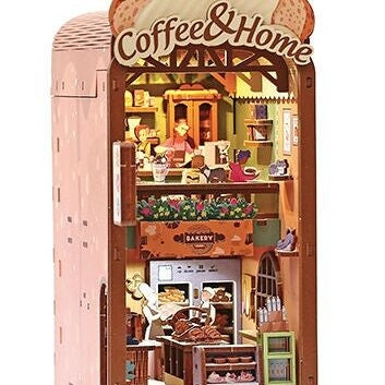 Cosy Coffee – 3D-modell i trä med LED