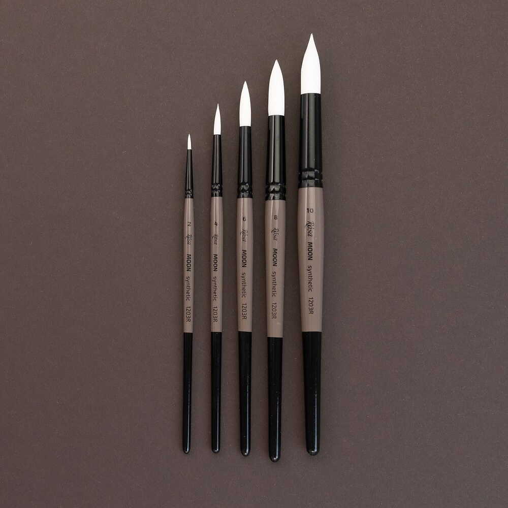 MOON 1203R - allround penslar för akryl, gouache eller liknande färger