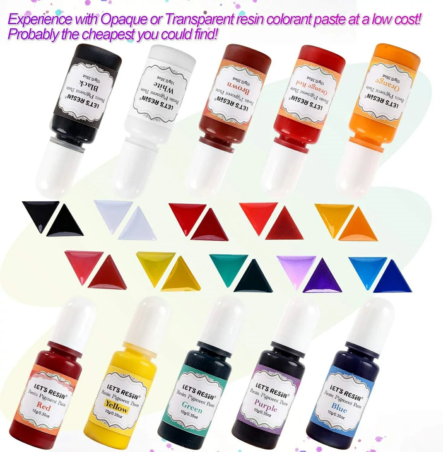 Let´s Resin 10 nyanser av pigment pasta
