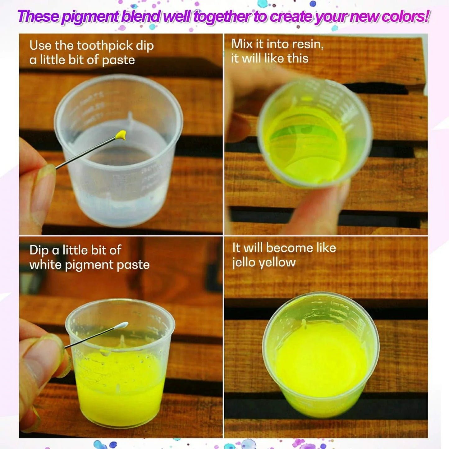 Let´s Resin 10 nyanser av pigment pasta