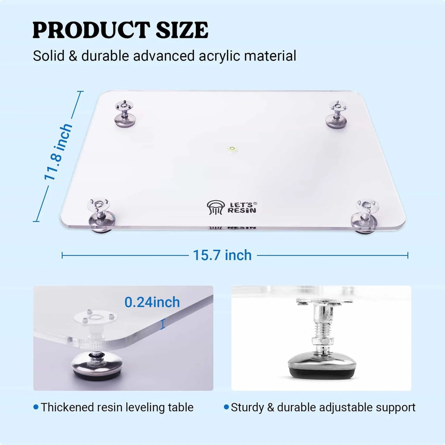 Let's resin justerbart bord