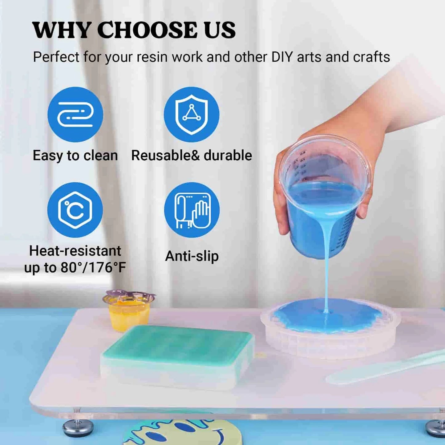 Let's resin justerbart bord