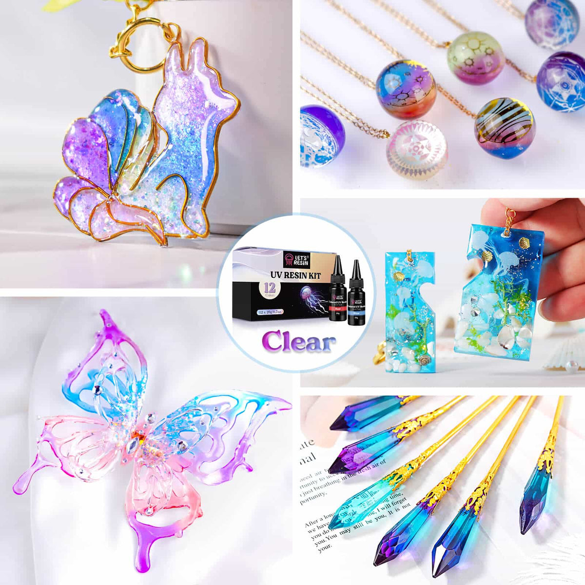 Let´s Resin Multi-color UV Resin - 18 Colors x 20g