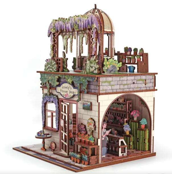 Flower Shop – 3D-modell i trä