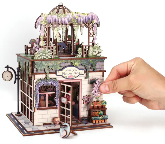 Flower Shop – 3D-modell i trä