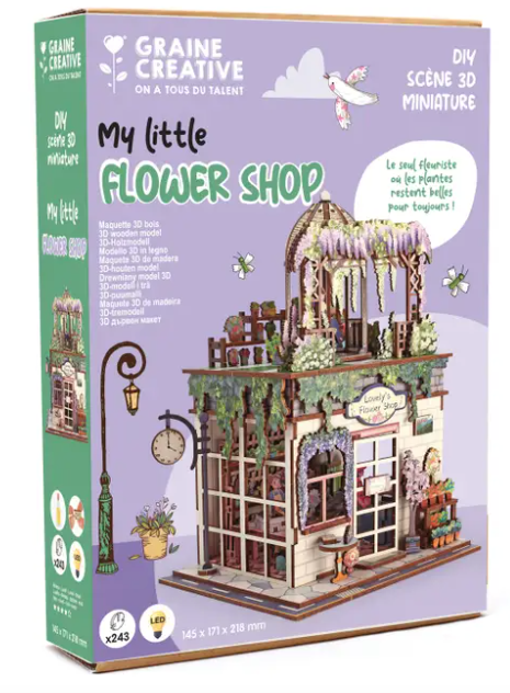 Flower Shop – 3D-modell i trä