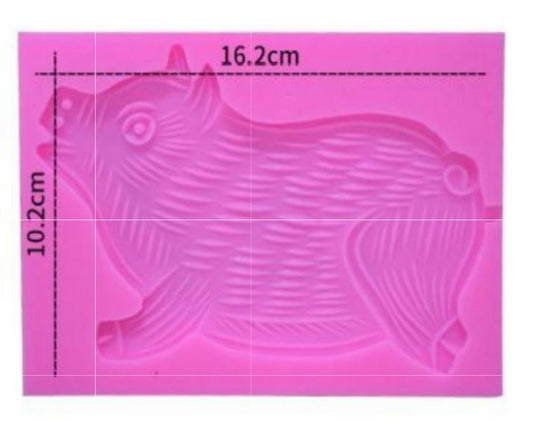 Silicone mold - pig