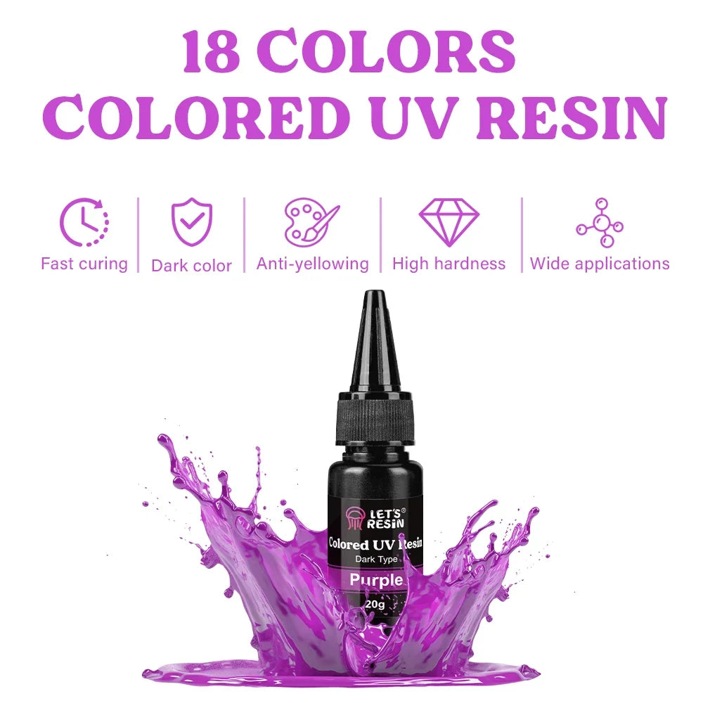 Let´s Resin Multi-color UV Resin - 18 Colors x 20g